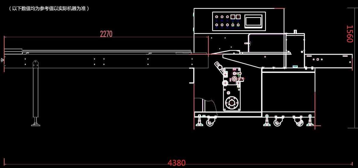 LA818 automatic mask packing machine product size and machine layout